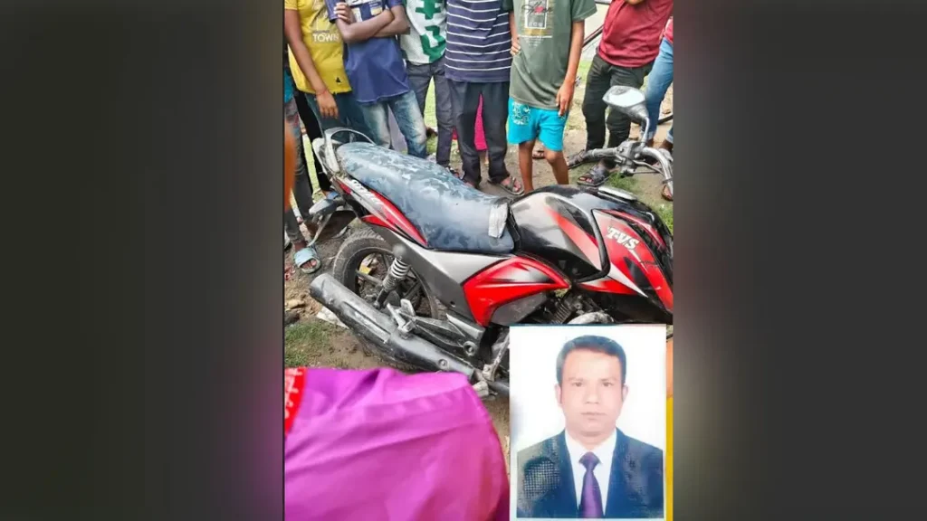 চলন্ত মোটরসাইকেল থেকে হঠাৎ ছিটকে পড়ে বাসচাপায় ঠিকাদার নিহত