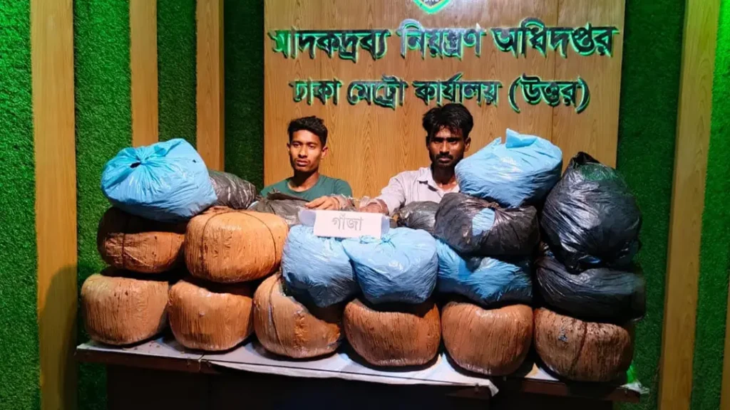 পিকআপভ্যান ভর্তি গাঁজা নিয়ে ঢাকায়, পথে ধরা ২ কারবারি