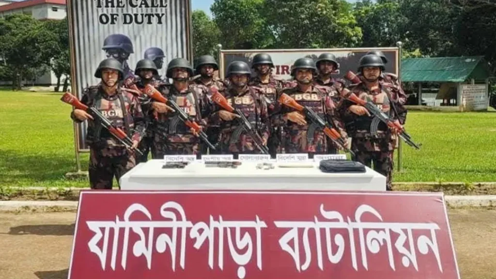 সীমান্তে ১০ মিনিটের গোলাগুলি, অস্ত্র ও গুলি উদ্ধার