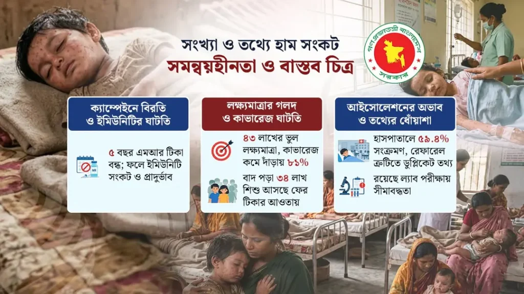 হামের মারাত্মক ছোবল: নিয়ন্ত্রণে সরকারের ইঁদুর-বিড়াল খেলা!